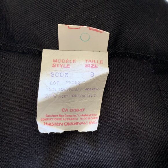 Women's Vintage Pleated Skirt by Fersten - Black - Size 8 - Made in Canada - Picture 6 of 9